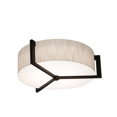 Afx Apex 12'' Flush Mount - Espresso Finish - Jute Shade APF1214MBES-JT